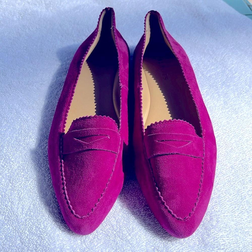 Fuchsia Pink, Pointed Toe Loafers